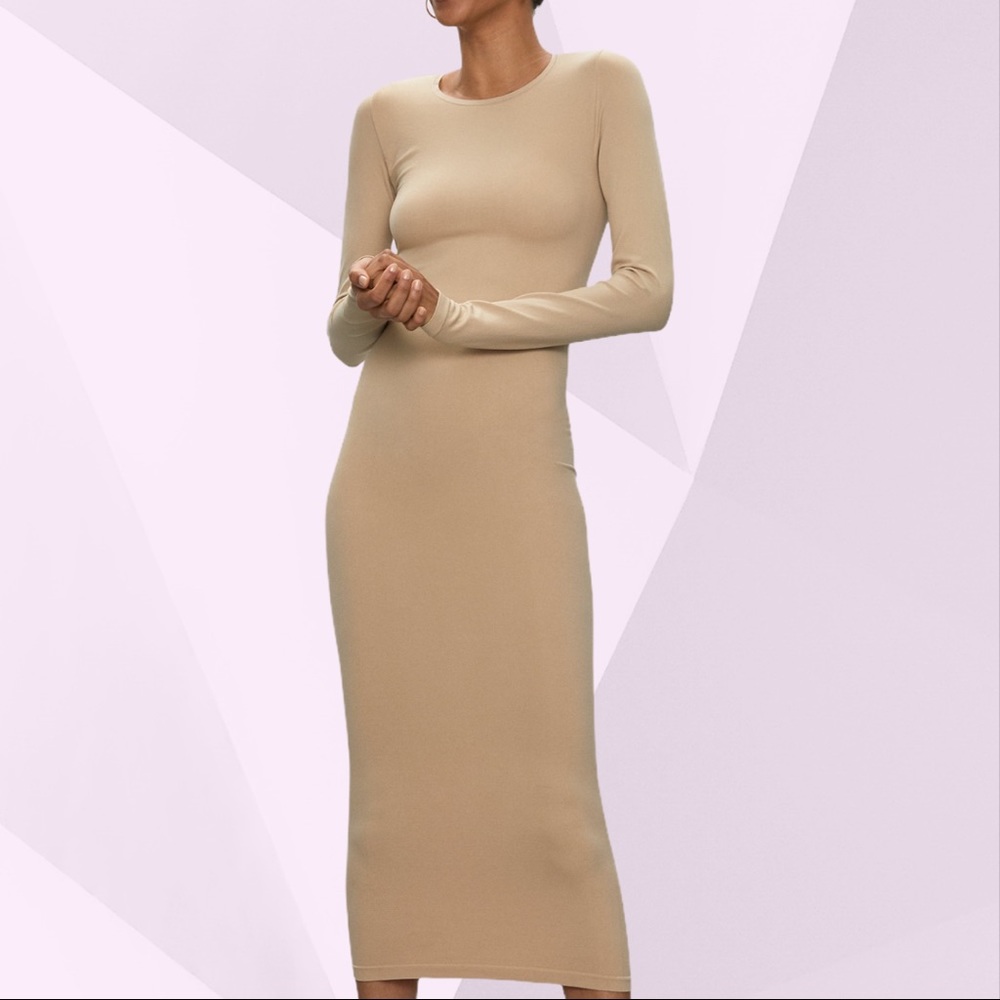 Babaton Seamless Didot Dress - Sierra Beige